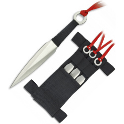 ALBAINOX Vrhací nôž 10cm, sada 3ks - black / red (31801)