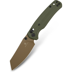 BESTECH Zatvárací nôž CICADA'S WING BarLock Gold - OD green (BMK06C)