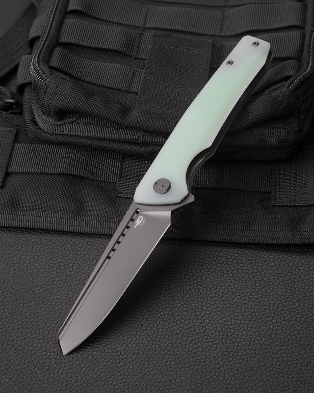 BESTECH Zatvárací nôž SLYTHER LinerLock Grey titanized - transparent (BG51B-3)