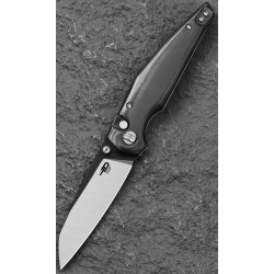 BESTECH Zatvárací nôž SNAKEBIRD ButtonLock Partial Black PVD - black (BG58B)