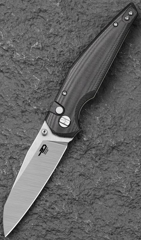 BESTECH Zatvárací nôž SNAKEBIRD ButtonLock - black (BG58C)