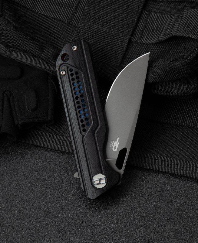 BESTECH Zatvárací nôž CIRCUIT LinerLock Grey titanized - black (BG35A-2)