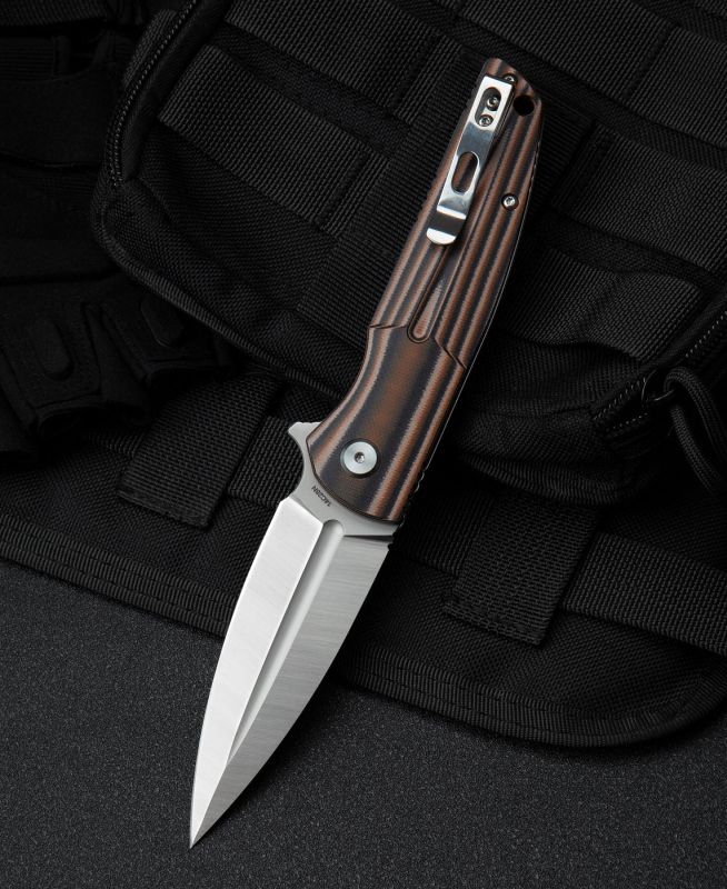 BESTECH Zatvárací nôž FIN LinerLock - black / beige (BG34C-1)