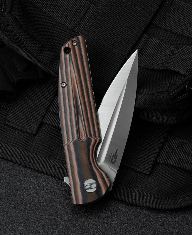 BESTECH Zatvárací nôž FIN LinerLock - black / beige (BG34C-1)