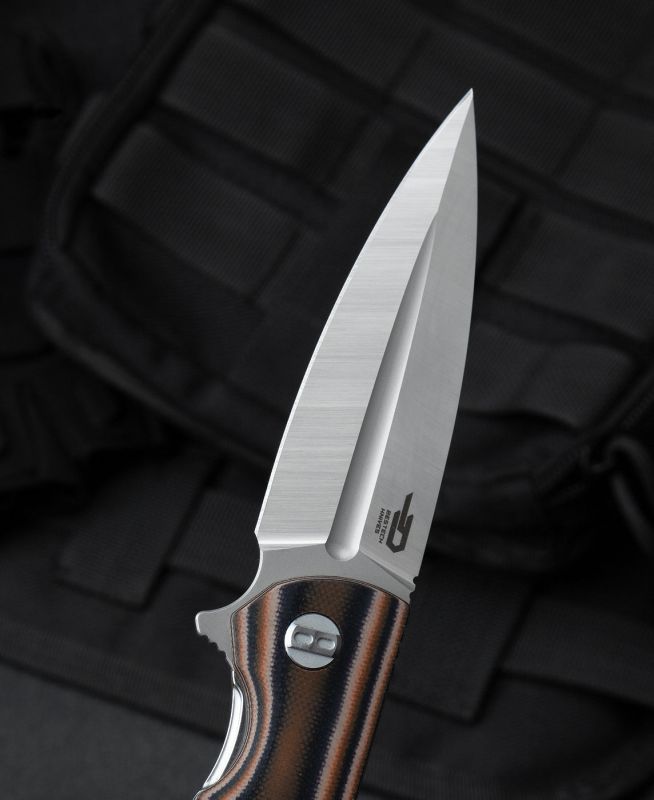 BESTECH Zatvárací nôž FIN LinerLock - black / beige (BG34C-1)