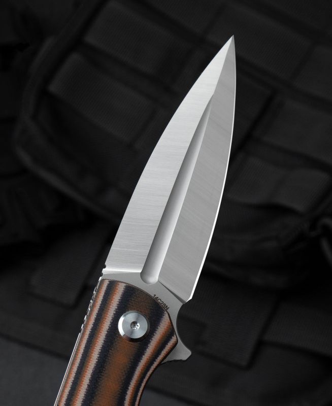 BESTECH Zatvárací nôž FIN LinerLock - black / beige (BG34C-1)