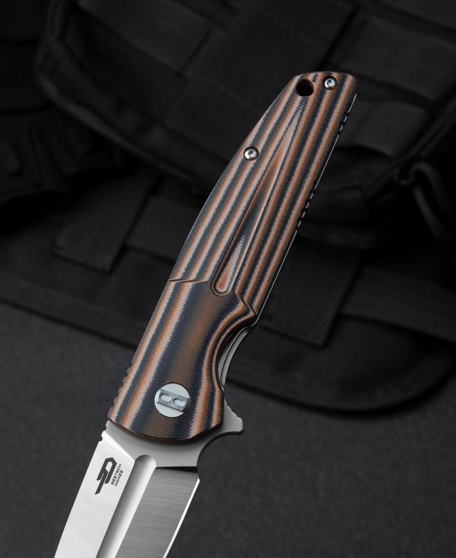 BESTECH Zatvárací nôž FIN LinerLock - black / beige (BG34C-1)