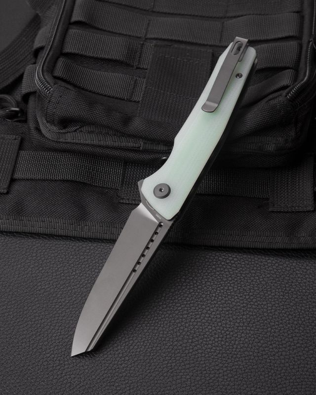 BESTECH Zatvárací nôž SLYTHER LinerLock Grey titanized - transparent (BG51B-3)