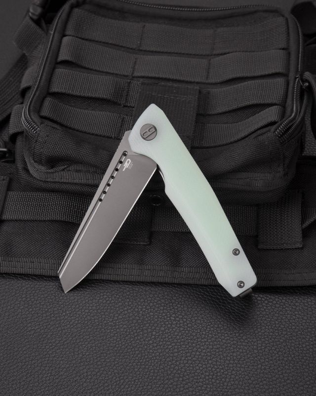 BESTECH Zatvárací nôž SLYTHER LinerLock Grey titanized - transparent (BG51B-3)