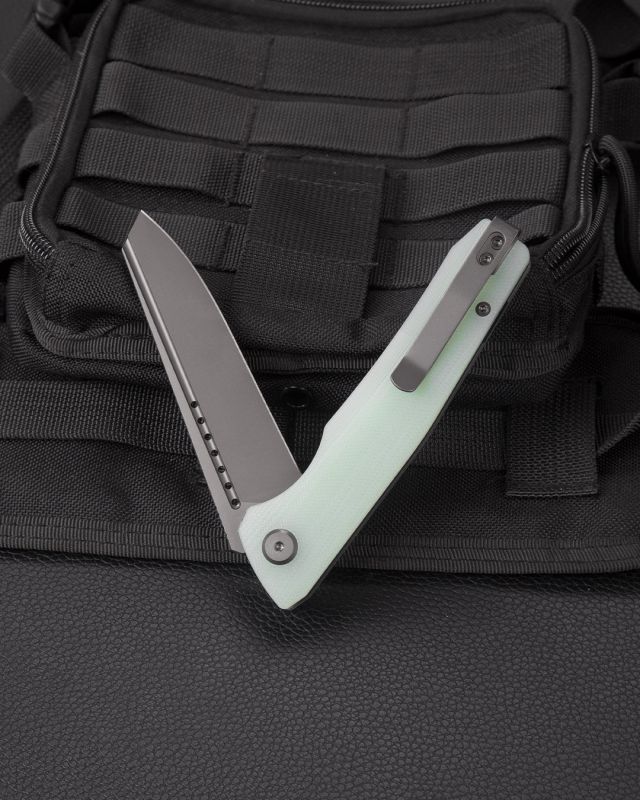 BESTECH Zatvárací nôž SLYTHER LinerLock Grey titanized - transparent (BG51B-3)
