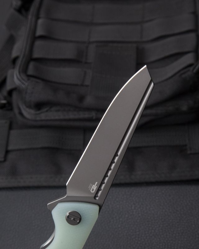 BESTECH Zatvárací nôž SLYTHER LinerLock Grey titanized - transparent (BG51B-3)