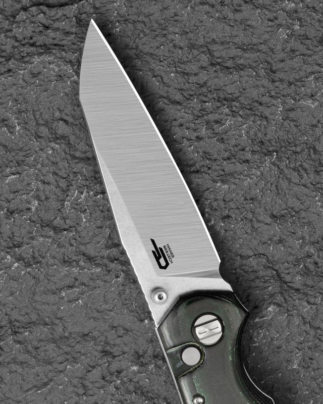 BESTECH Zatvárací nôž SNAKEBIRD ButtonLock - green (BG58A)