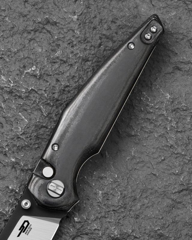 BESTECH Zatvárací nôž SNAKEBIRD ButtonLock Partial Black PVD - black (BG58B)