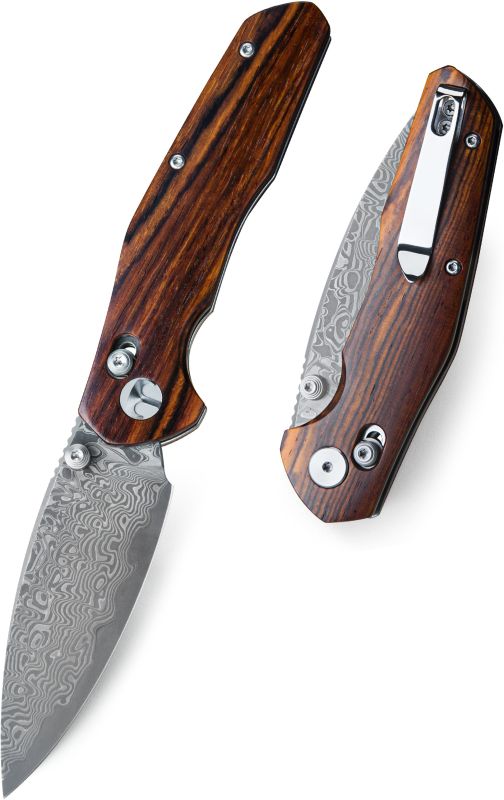 BESTECH Zatvárací nôž RONAN BarLock Damascus - rosewood (BMK02L)
