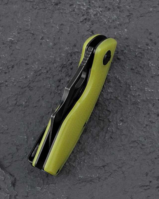 BESTECH Zatvárací nôž LIZARD LinerLock Black SW - lime green (BG39F)