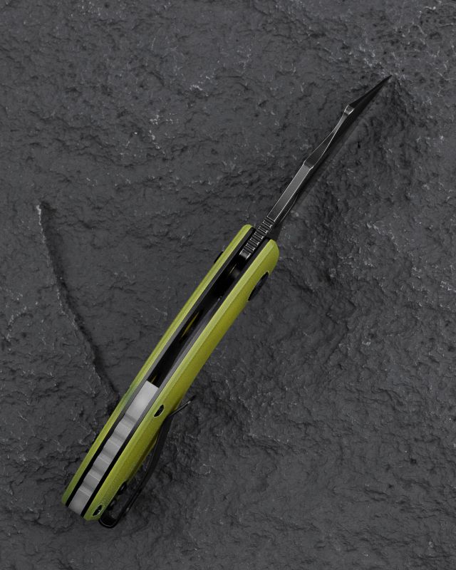 BESTECH Zatvárací nôž LIZARD LinerLock Black SW - lime green (BG39F)