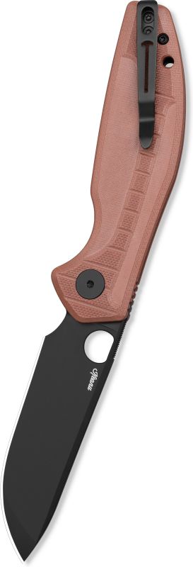 BESTECH Zatvárací nôž ANGRY OWL ButtonLinerLock Black PVD - brown (BMK12D-2)