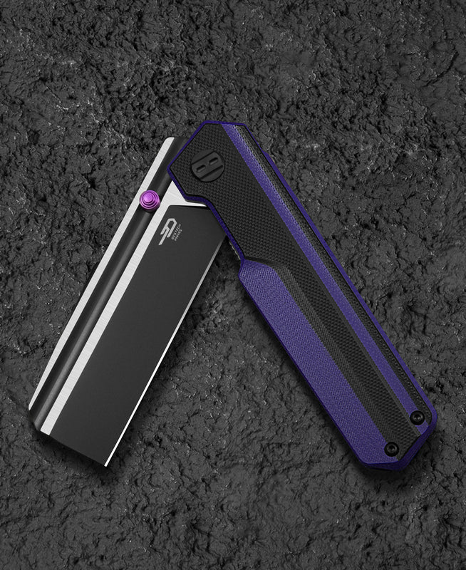 BESTECH Zatvárací nôž TARDIS LinerLock Black PVD - purple / black (BG54D)