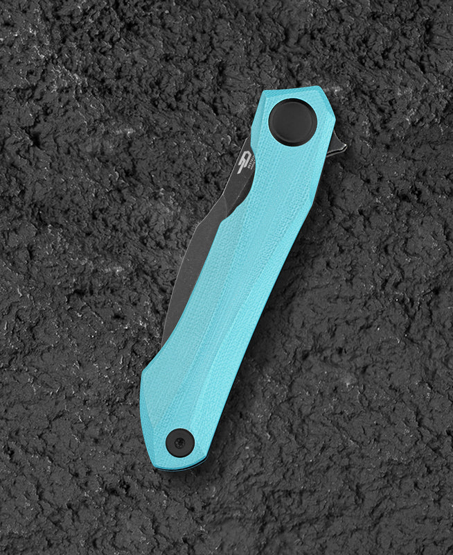 BESTECH Zatvárací nôž IVY LinerLock Black SW - light blue (BG59F)