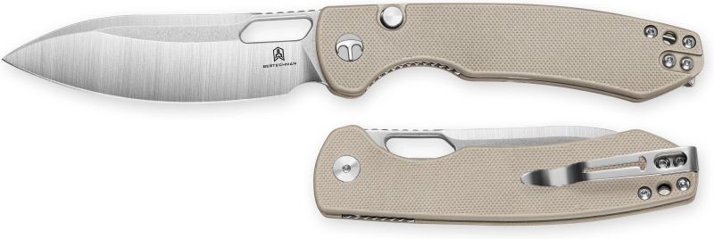 BESTECH Zatvárací nôž FIREBIRD ButtonLinerLock - beige (BMK05B)