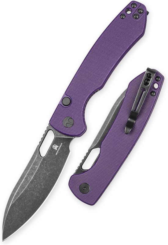 BESTECH Zatvárací nôž FIREBIRD ButtonLinerLock Black PVD - purple (BMK05D)