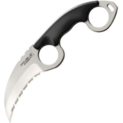 COLD STEEL Nôž s pevnou čepeľou DOUBLE AGENT I, zúbkovaný (CS-39FKS)