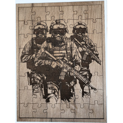 Muničák Drevené puzzle, vojaci