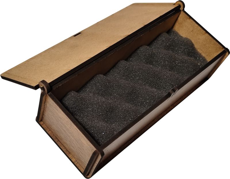 Municák box na zatvárací nožík, orech tmavý